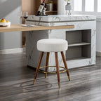 Tabouret de comptoir pivotant à 360° en tissu bouclette, 23,88 po