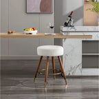 Tabouret de comptoir pivotant à 360° en tissu bouclette, 23,88 po