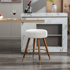 Tabouret de comptoir pivotant à 360° en tissu bouclette, 23,88 po