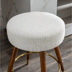 Tabouret de comptoir pivotant à 360° en tissu bouclette, 23,88 po