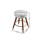 Tabouret de comptoir pivotant à 360° en tissu bouclette, 23,88 po