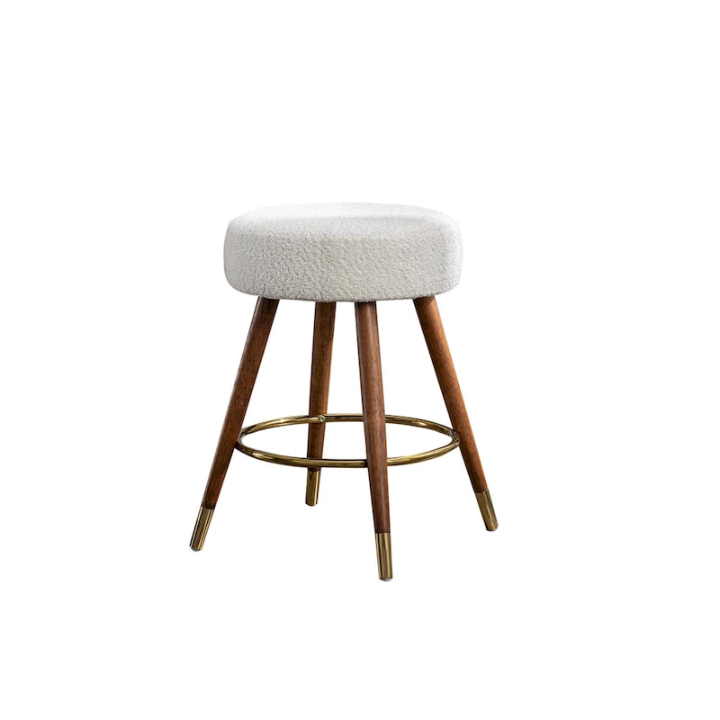 Tabouret de comptoir pivotant à 360° en tissu bouclette, 23,88 po