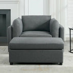 Fauteuil moderne surdimensionné avec ottoman