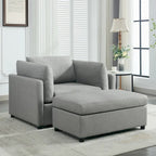 Fauteuil moderne surdimensionné avec ottoman