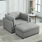 Fauteuil moderne surdimensionné avec ottoman