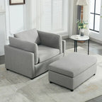 Fauteuil moderne surdimensionné avec ottoman