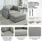 Fauteuil moderne surdimensionné avec ottoman