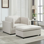 Fauteuil moderne surdimensionné avec ottoman