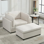 Fauteuil moderne surdimensionné avec ottoman