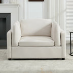 Fauteuil moderne surdimensionné avec ottoman