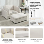 Fauteuil moderne surdimensionné avec ottoman