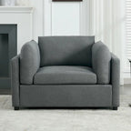 Fauteuil moderne surdimensionné avec ottoman