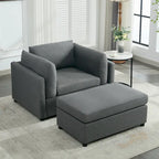 Fauteuil moderne surdimensionné avec ottoman