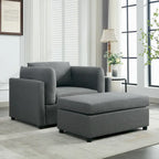 Fauteuil moderne surdimensionné avec ottoman