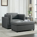 Fauteuil moderne surdimensionné avec ottoman