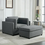 Fauteuil moderne surdimensionné avec ottoman