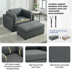 Fauteuil moderne surdimensionné avec ottoman