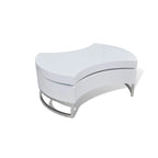 Table basse, design contemporain à rangement rotatif, 81 cm, blanche