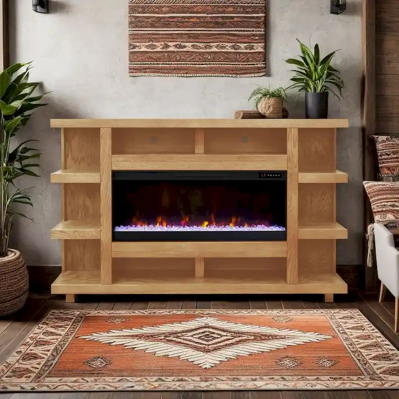 Cheminée décorative de 72 pouces avec insert de cheminée électrique