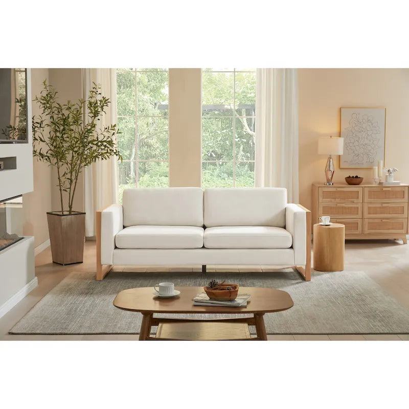 - Lily Modern 79 3-Seater Sofa with Solid Wood Legs