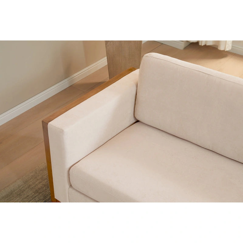 Canapé 3 places Lily Modern 198 cm avec pieds en bois massif