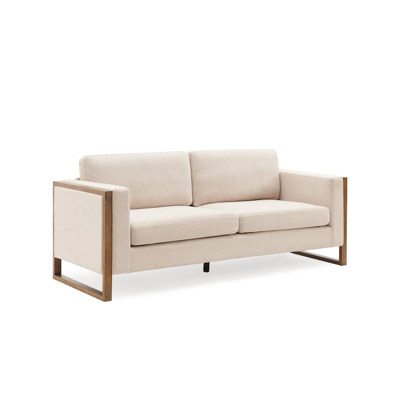 Canapé 3 places Lily Modern 198 cm avec pieds en bois massif