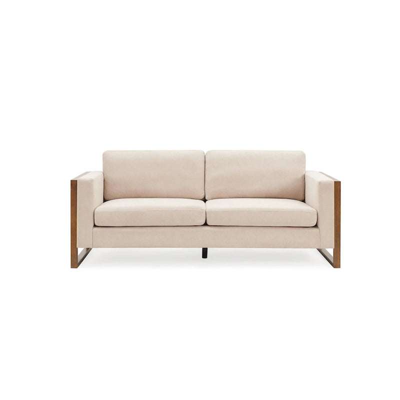 Canapé 3 places Lily Modern 198 cm avec pieds en bois massif