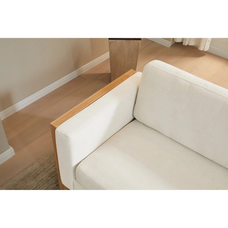 Canapé 3 places Lily Modern 198 cm avec pieds en bois massif