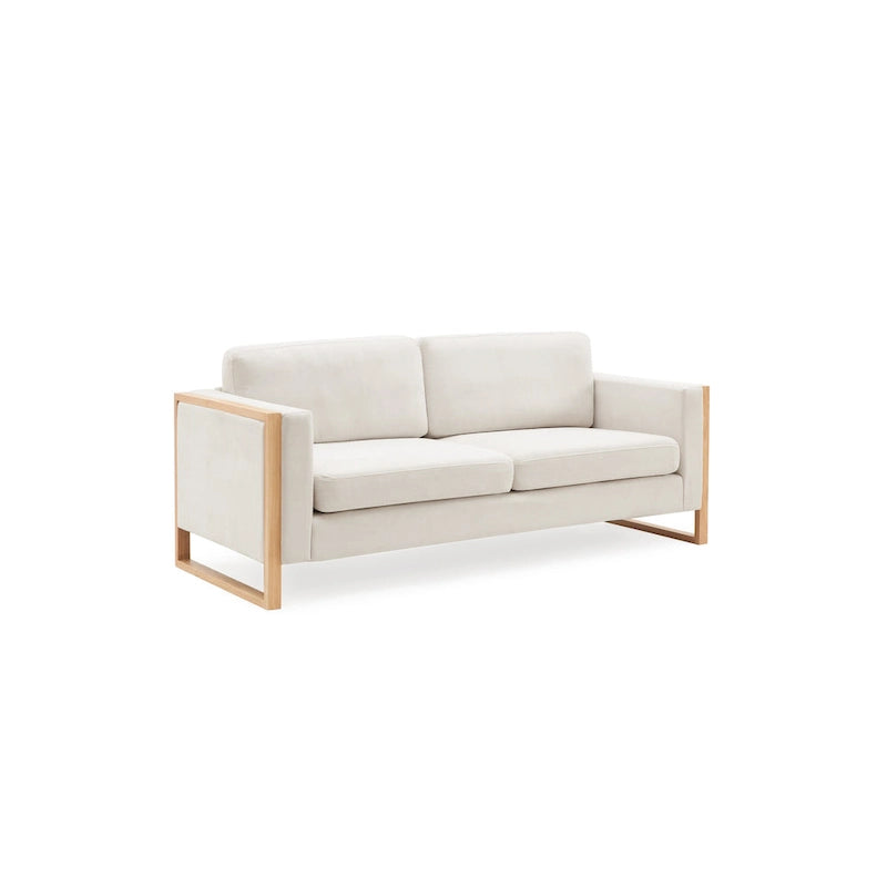 Canapé 3 places Lily Modern 198 cm avec pieds en bois massif