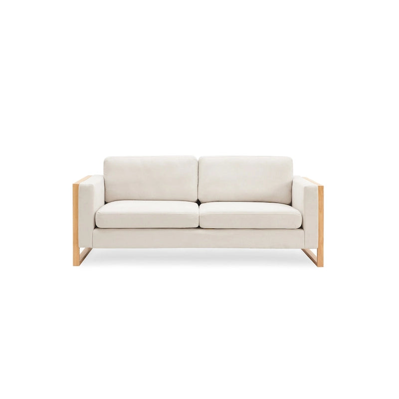 Canapé 3 places Lily Modern 198 cm avec pieds en bois massif