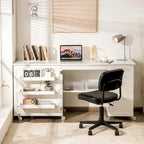 Table de couture pliante avec armoire de rangement et roulettes