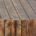 Lit californien moderne en tissu gris et noyer