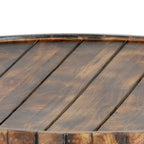 Lit californien moderne en tissu gris et noyer