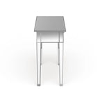 Table d'appoint miroir avec quincaillerie en cristal
