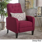 Fauteuil inclinable en tissu capitonné