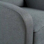 Fauteuil inclinable en tissu capitonné
