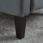 Fauteuil inclinable en tissu capitonné