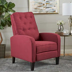 Fauteuil inclinable en tissu capitonné