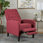 Fauteuil inclinable en tissu capitonné