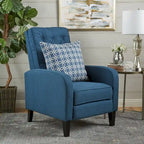 Fauteuil inclinable en tissu capitonné