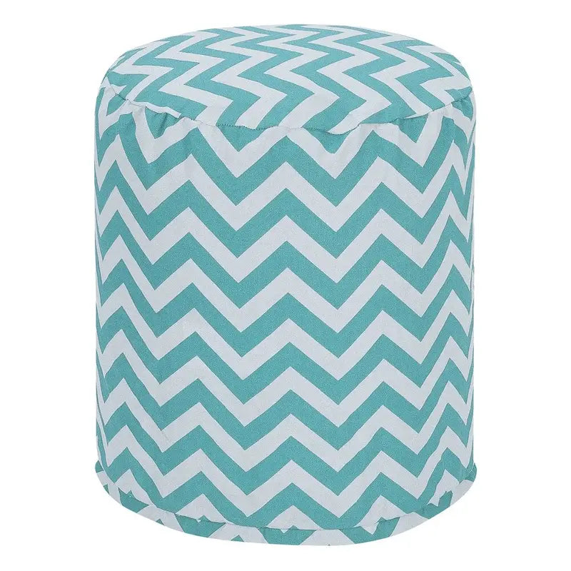 Pouf ottoman intérieur/extérieur Chevron 40x40x43 cm