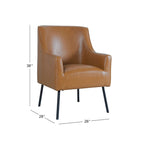 Fauteuil d'appoint moderne en tissu tissé avec pieds en métal noir mat