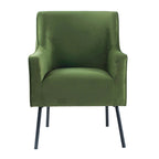 Fauteuil d'appoint moderne en tissu tissé avec pieds en métal noir mat