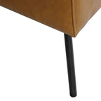 Fauteuil d'appoint moderne en tissu tissé avec pieds en métal noir mat