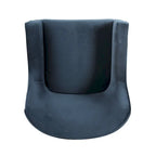 Fauteuil d'appoint moderne en tissu tissé avec pieds en métal noir mat