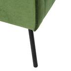 Fauteuil d'appoint moderne en tissu tissé avec pieds en métal noir mat