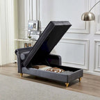 Chaise longue moderne rembourrée avec rangement