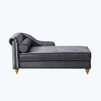 Chaise longue moderne rembourrée avec rangement