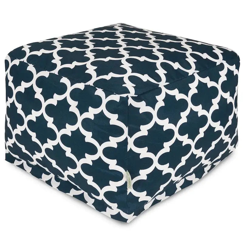 Pouf ottoman treillis intérieur/extérieur 27x27x17