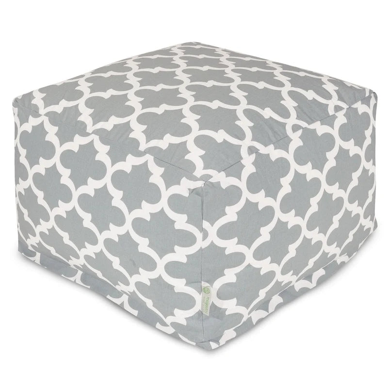 Pouf ottoman treillis intérieur/extérieur 27x27x17